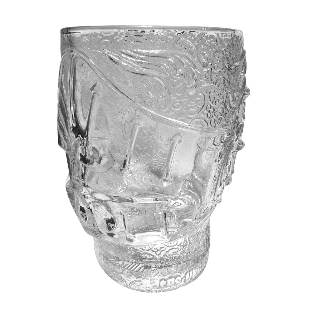 Excalibur Las Vegas Knight Helmet Souvenir Glass Mug Medieval Clear 6in